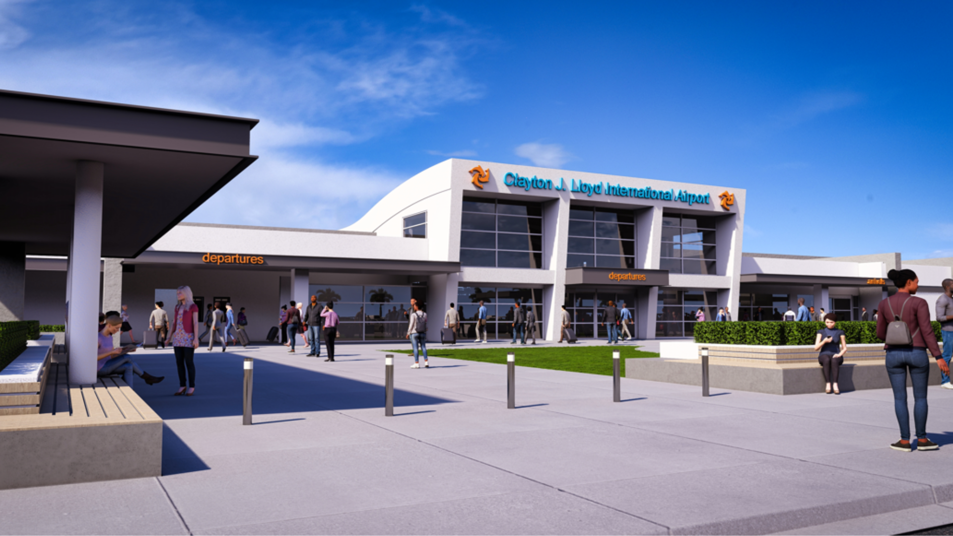 Rendering of the Clayton J. Lloyd International Airport