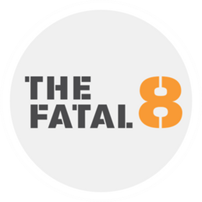The Fatal 8 in a white circle