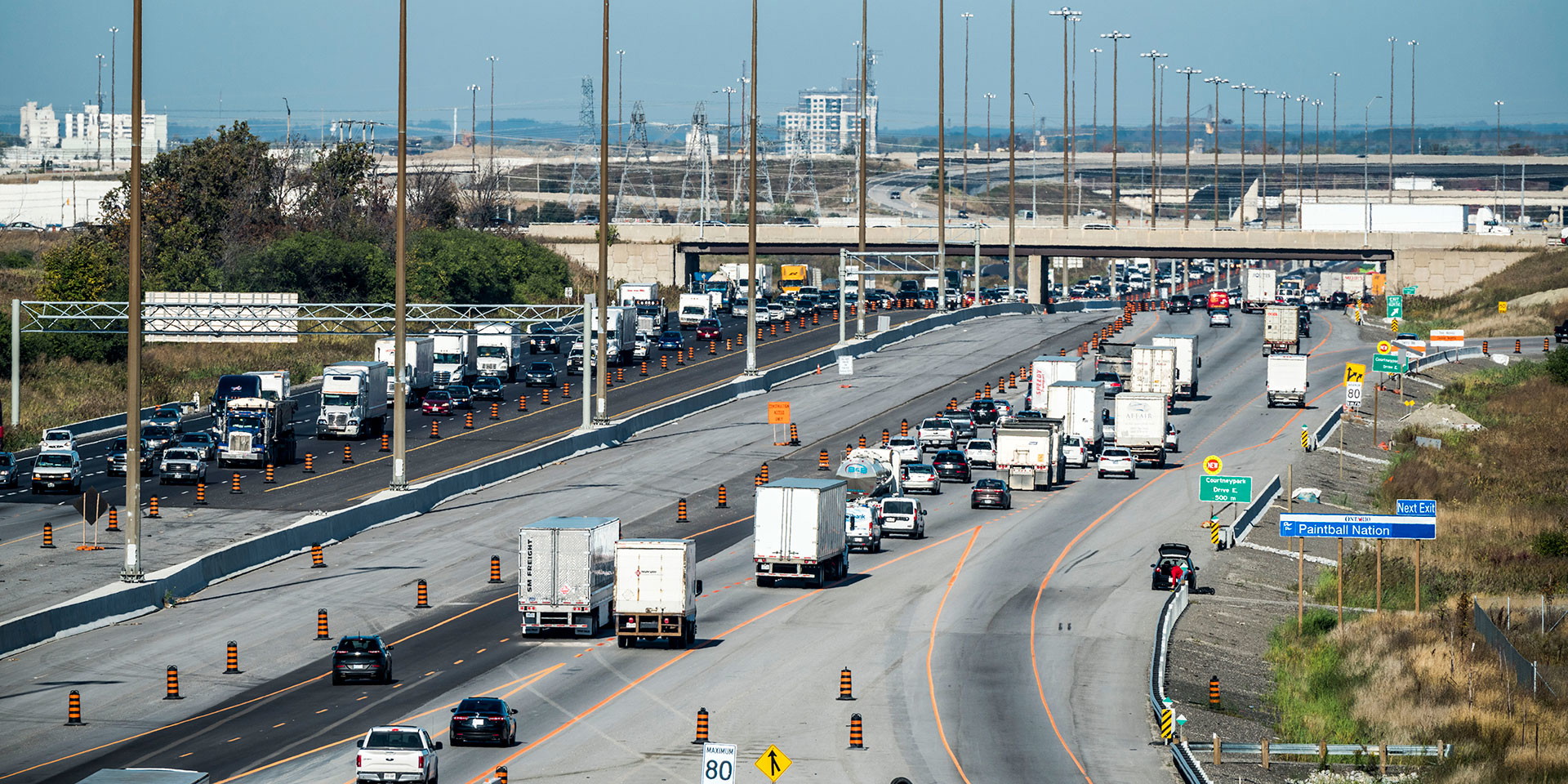 Highway 410 Widening Cars 