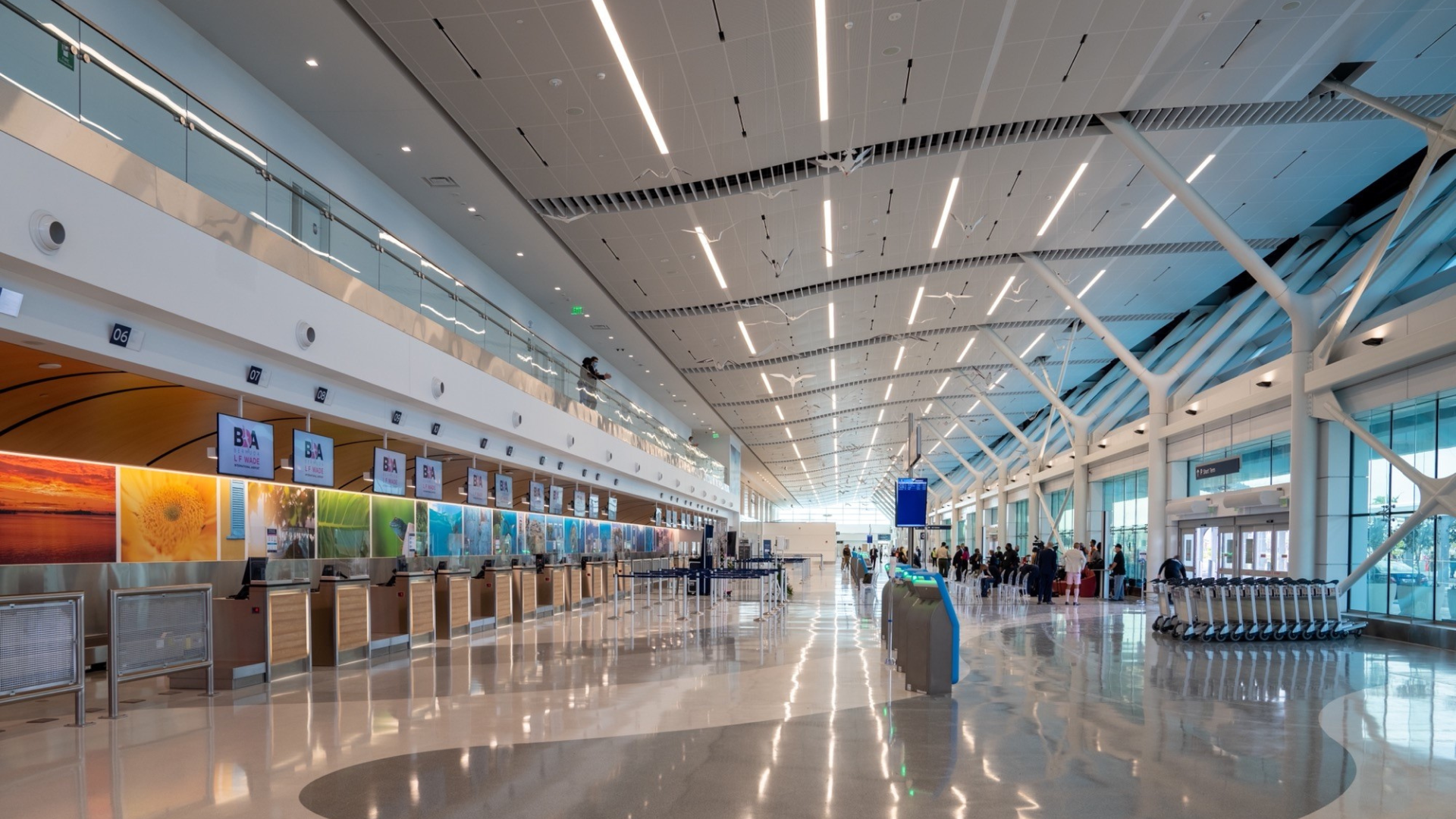 Interior of LF Wade International Airport 